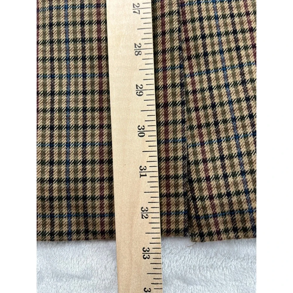 Chester Barrie Blazer Mens 46L Brown Cashmere Glen Plaid Sport Coat England